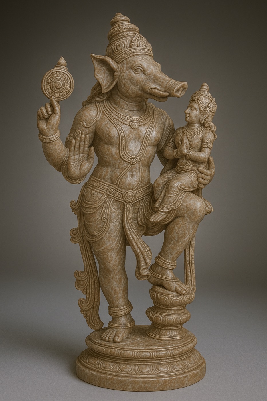 Varaha, carved in sandstone